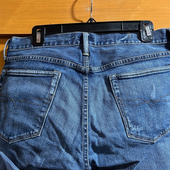 Ralph Lauren Varick Slim Straight Dark Wash Distressed Zip fly - Picture 3 of 3